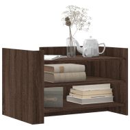 Кафе маса, кафяв дъб, 80x50x50 см, инженерно дърво