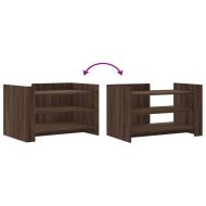 Кафе маса, кафяв дъб, 80x50x50 см, инженерно дърво