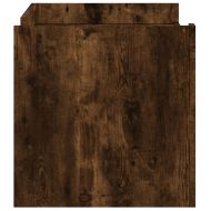 Кафе маса, опушен дъб, 100x50x50 см, инженерно дърво