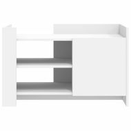 Маса за кафе, бяла, 80x50x50 см, инженерно дърво