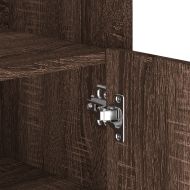 Сайдборд, кафяв дъб, 45x35x75 см, инженерно дърво