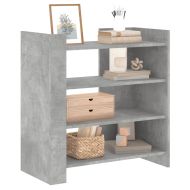 Сайдборд, бетонно сив, 73,5x35x75 см, инженерно дърво