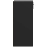 Сайдборд, черен, 40x42,5x93 см, инженерно дърво