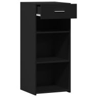 Сайдборд, черен, 40x42,5x93 см, инженерно дърво