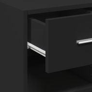 Сайдборд, черен, 40x42,5x93 см, инженерно дърво