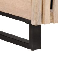 Маса за кафе, бяла, 80x51x40 см, масивно мангово дърво