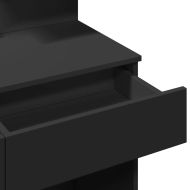 Тоалетка с LED, черна, 100x40x130 см