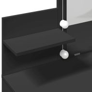 Тоалетка с LED, черна, 100x40x130 см