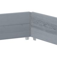 Повдигната леха, шестоъгълна, сива, 160x160 см, масивен бор