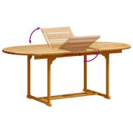 Градински трапезен комплект, 7 части, акация масив и textilene