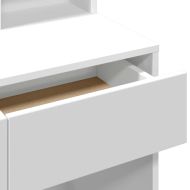 Тоалетка с огледало, бяла, 80x41x144,5 см