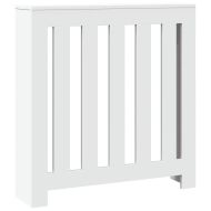 Капак за радиатор, бял, 78x20x82 см, инженерно дърво