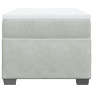 Боксспринг легло с матрак, светлосиво, 100x200 см, кадифе