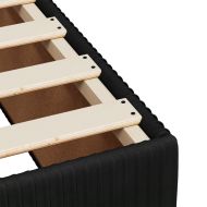 Боксспринг легло с матрак, черно, 80x200 см, кадифе