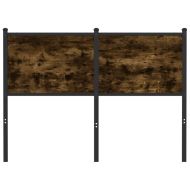 Резервна табла за легло, опушен дъб, 120 см, инженерно дърво и стомана