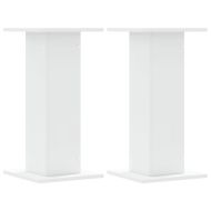 Стойки за тонколони 2 бр бели 30x30x60 см инженерно дърво