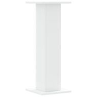 Стойки за тонколони 2 бр бели 30x30x80 см инженерно дърво