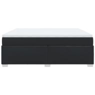 Боксспринг легло с матрак, черно, 180x200 см, изкуствена кожа