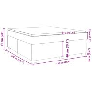 Боксспринг легло с матрак, черно, 180x200 см, изкуствена кожа