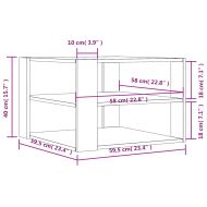 Кафе маса, кафяв дъб, 58x58x40 см, инженерно дърво