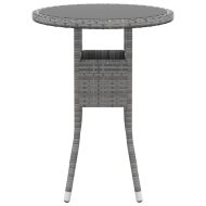 Градински лаундж комплект 5 части полиратан сив