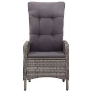 Градински трапезен комплект 11 части полиратан сив