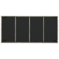 Градински трапезен комплект 9 части с възглавници сив полиратан