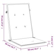 Възглавници за стол с облегалка 2 бр сиви 120x50x3 см плат