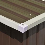 Градинска барака, 257x489x181 см, метал, кафява