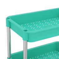 Кухненска количка, 5 нива, тюркоаз, 42x29x128 см, желязо и ABS