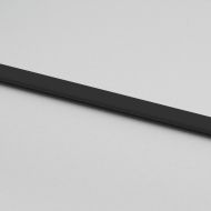 Плъзгаща се врата, черна, 90x205 см, закалено стъкло и алуминий