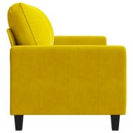 2-местен диван, жълт, 140 см, кадифе