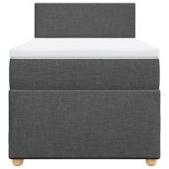 Боксспринг легло с матрак, тъмносиво, 90x200 см, плат