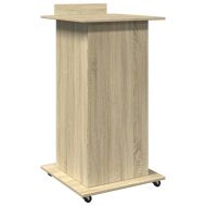 Катедра с колелца сонома дъб 55x55x107 см инженерно дърво