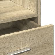 Катедра с колелца сонома дъб 55x55x107 см инженерно дърво