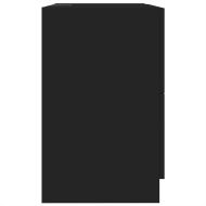 Долен шкаф за мивка, черен, 59x37x59 см, инженерно дърво