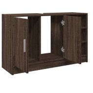 Долен шкаф за мивка, кафяв дъб, 90x29x55 см, инженерно дърво