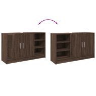 Долен шкаф за мивка, кафяв дъб, 90x29x55 см, инженерно дърво