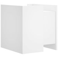 Нощно шкафче, бяло, 45x50x50 см, инженерно дърво