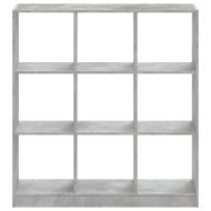 Библиотека, бетонно сива, 102x32x108 см, инженерно дърво