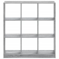 Библиотека, сив сонома, 102x32x108 см, инженерно дърво