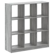 Библиотека, сив сонома, 102x32x108 см, инженерно дърво