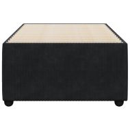 Рамка за легло без матрак, черна, 100x200 см, кадифе