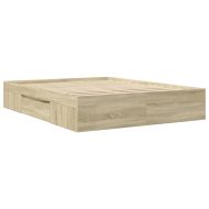 Рамка за легло без матрак сонома дъб 150x200 см инженерно дърво