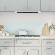 Кухненски гърбове, 2 бр, бял, 70х40 см, закалено стъкло