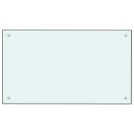 Кухненски гърбове, 2 бр, бял, 70х40 см, закалено стъкло