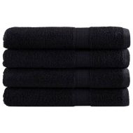 Премиум кърпи SOLUND 4 бр черни 100x200 см 600 gsm