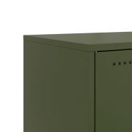 ТВ шкаф, горчица жълто, 100,5x39x60,5 см, стомана