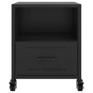 Нощно шкафче, черно, 36x39x43,5 см, стомана