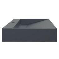 Мивка, 120x46x11 см, минерална/мраморна отливка, антрацит